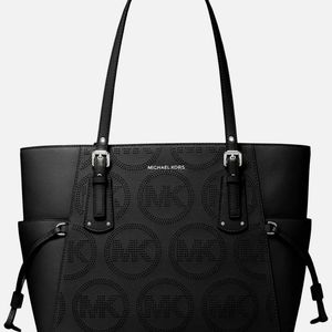 Michael kors voyager mk monogram leather east west